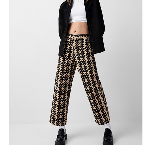 Obey Black and Tan Patterned Cropped Jeans - Picture 14 of 14